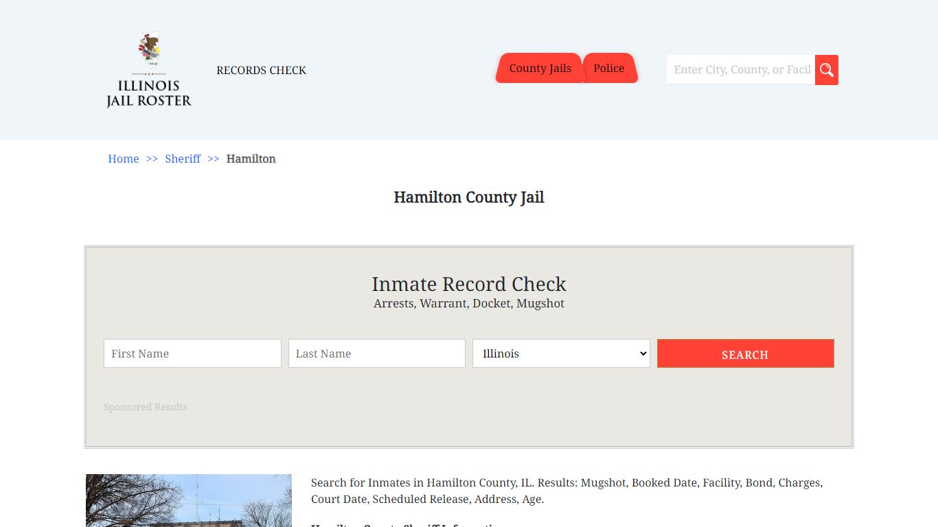 Hamilton County Jail - Jail Roster Search