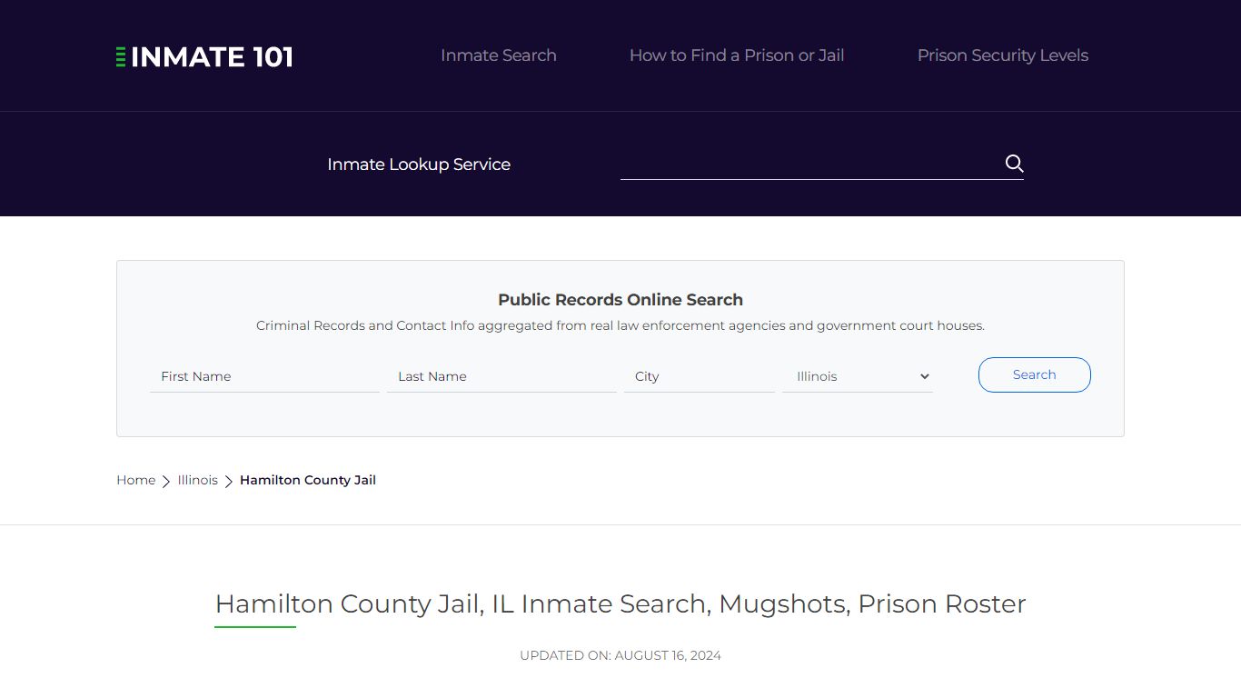 Hamilton County Jail, IL Inmate Search, Mugshots, Prison Roster