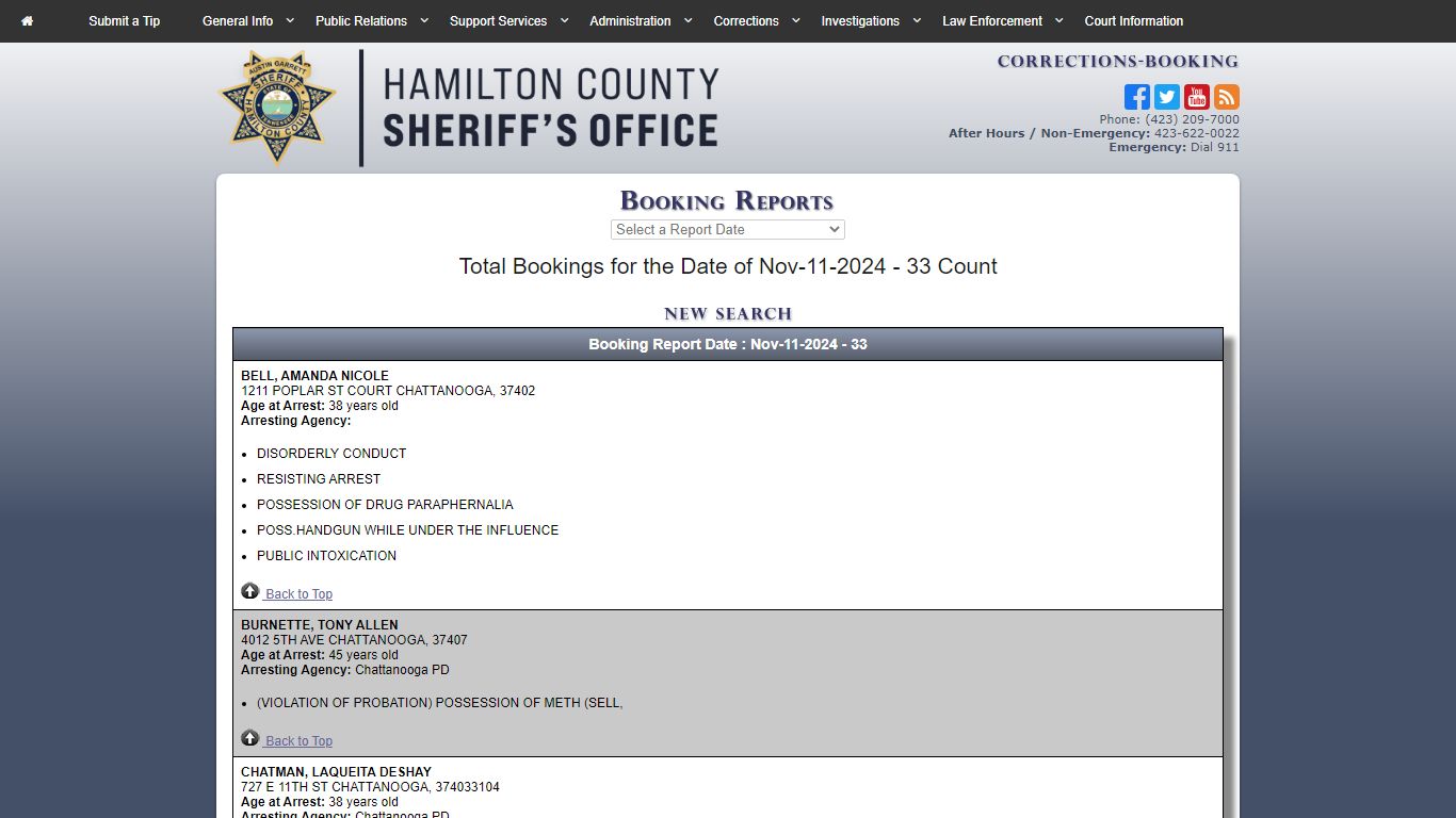 HCSO-Corrections-Booking Reports-Date